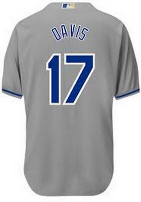 Men’s Kansas City Royals #17 Wade Davis Gray Jersey