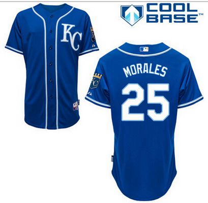 Men’s Kansas City Royals #25 Kendrys Morales 2014 Blue Jersey