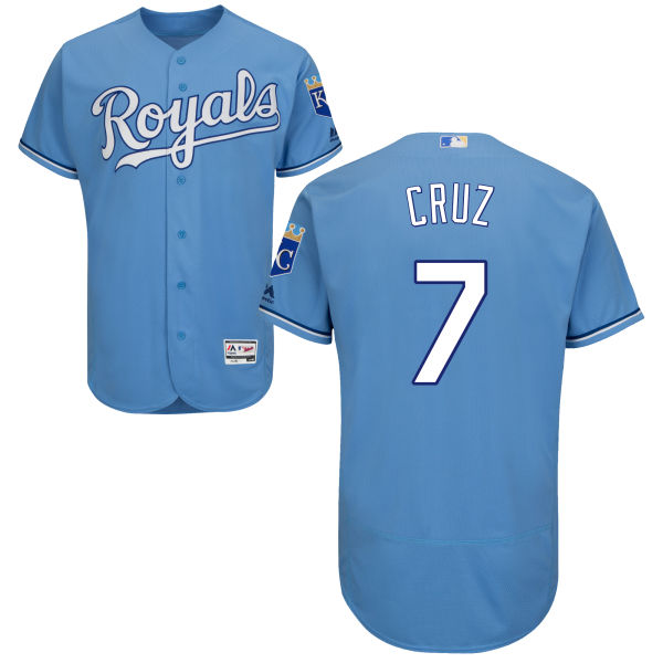 Men’s Kansas City Royals #7 Tony Cruz Majestic Light Blue 2016 Flexbase Authentic Collection Jersey