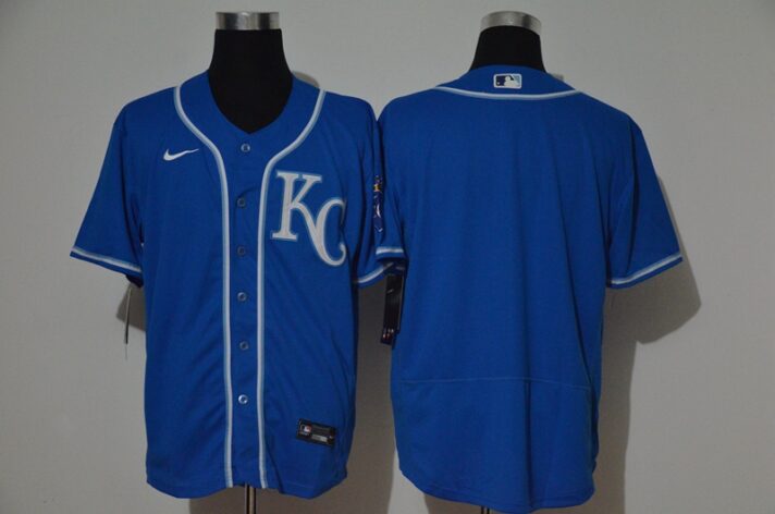Men’s Kansas City Royals Blank Light Blue Stitched MLB Flex Base Nike Jersey