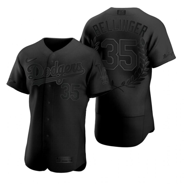 Men’s Los Angeles Dodgers #35 Cody Bellinger Black Nike Flexbase Fashion Jersey