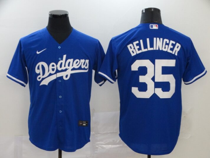 Men’s Los Angeles Dodgers #35 Cody Bellinger Blue Stitched MLB Cool Base Nike Jersey