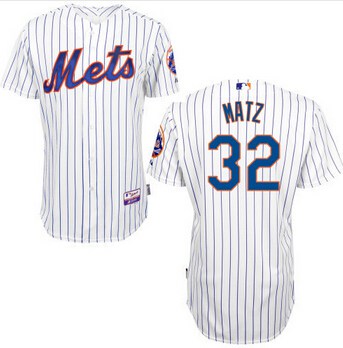 Men’s New York Mets #32 Steven Matz White Pinstripe Jersey