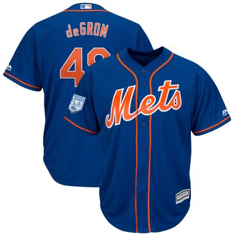 Men’s New York Mets 48 Jacob deGrom Majestic Royal 2019 Spring Training Cool Base Player Jersey