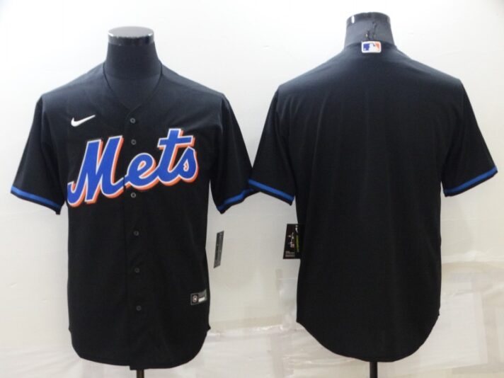 Men’s New York Mets Blank Black Stitched MLB Cool Base Nike Jersey