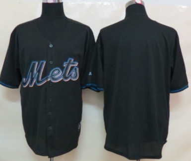 Men’s New York Mets Customized 2012 Black Fashion Jersey
