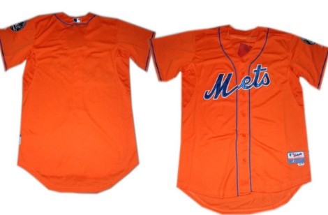 Men’s New York Mets Customized 2012 Orange Jersey
