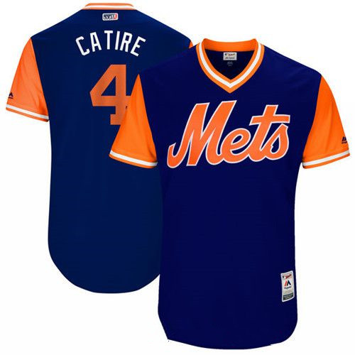 Men’s New York Mets Wilmer Flores Catire Majestic Royal 2017 Little League World Series Players Weekend Stitched Nickname Jersey
