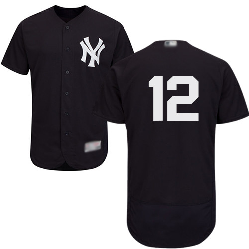 Men’s New York Yankees #12 Troy Tulowitzki Navy Blue Flexbase Authentic Collection Stitched Baseball Jersey
