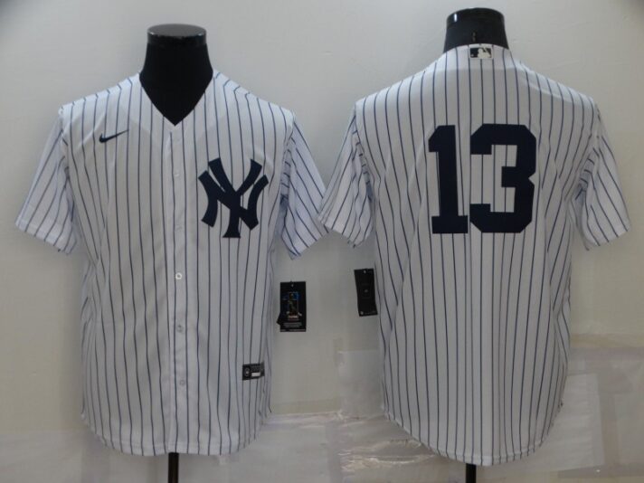 Men’s New York Yankees #13 Joey Gallo White No Name Stitched MLB Nike Cool Base Jersey