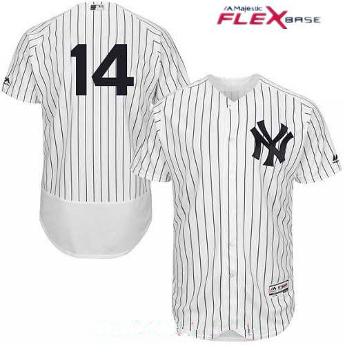 Men’s New York Yankees #40 Luis Severino White Home Stitched MLB Majestic Flex Base Jersey