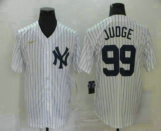 Men’s New York Yankees #99 Aaron Judge White Throwback Stitched MLB Cool Base Nike Jersey