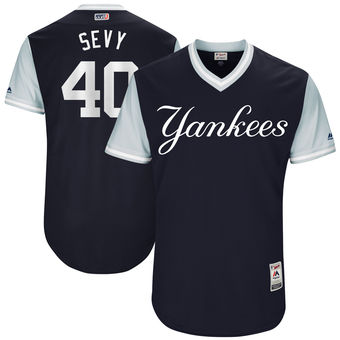Men’s New York Yankees Luis Severino Sevy Majestic Navy 2017 Players Weekend Authentic Jersey