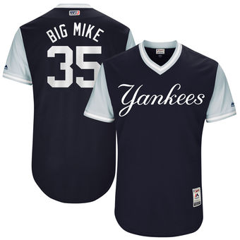 Men’s New York Yankees Michael Pineda Big Mike Majestic Navy 2017 Players Weekend Authentic Jersey