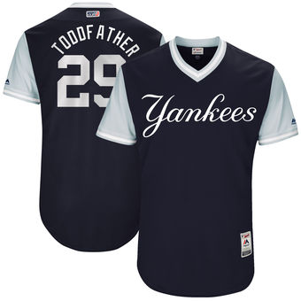 Men’s New York Yankees Todd Frazier Toddfather Majestic Navy 2017 Players Weekend Authentic Jersey
