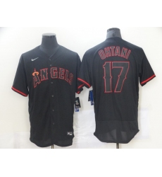 Men’s Nike Los Angeles Angels of Anaheim #17 Shohei Ohtani Showtime Authentic Black Jersey