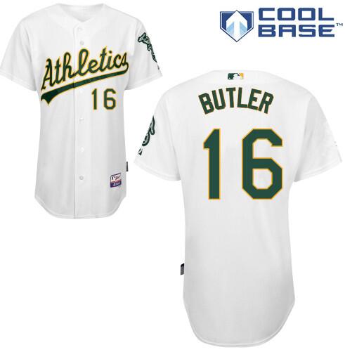 Men’s Oakland Athletics #16 Billy Butler White Home Cool Base Baseball Jersey