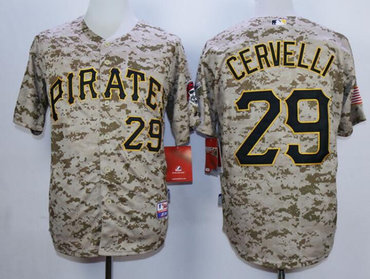 Men’s Pittsburgh Pirates #29 Francisco Cervelli Alternate Camo Jersey
