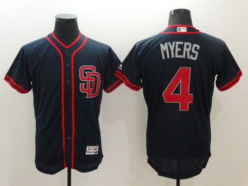 Men’s San Diego Padres #4 Wil Myers Navy Blue Fashion Stars & Stripes 2016 Flexbase MLB Independence Day Jersey