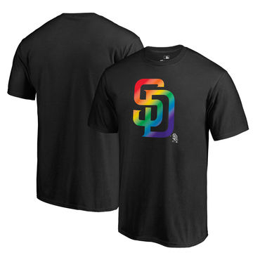 Men’s San Diego Padres Fanatics Branded Black Big & Tall Pride T Shirt