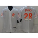 Men’s San Francisco Giants #28 Buster Posey White 2021 City Connect Stitched MLB Flex Base Nike Jersey