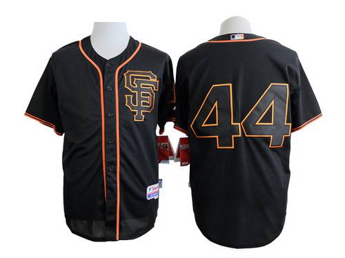 Men’s San Francisco Giants #44 Willie McCovey 2015 Black SF Edition Cool Base Jersey