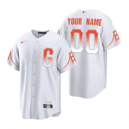 Men’s San Francisco Giants Custom White 2021 City Connect MLB Cool Base Nike Jersey