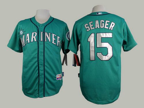 Men’s Seattle Mariners #15 Kyle Seager Green Jersey