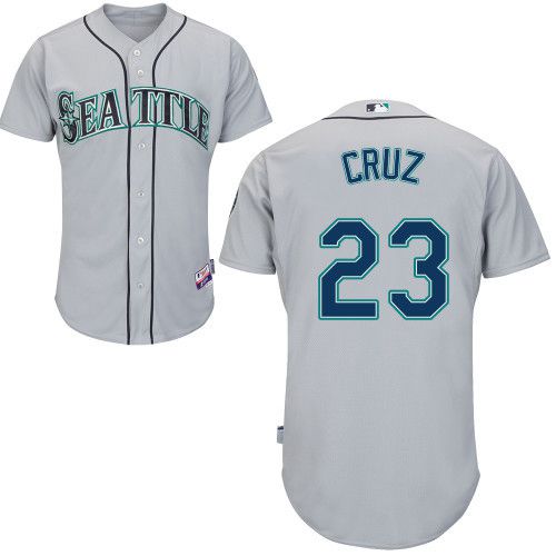 Men’s Seattle Mariners #23 Nelson Cruz Gray Jersey
