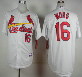 Men’s St. Louis Cardinals #16 Kolten Wong White Jersey