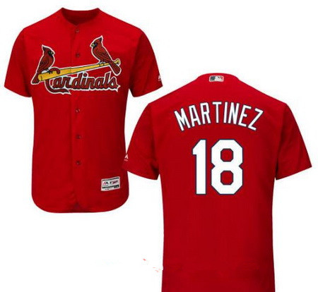 Men’s St. Louis Cardinals #18 Carlos Martinez Red Stitched MLB Majestic Cool Base Jersey