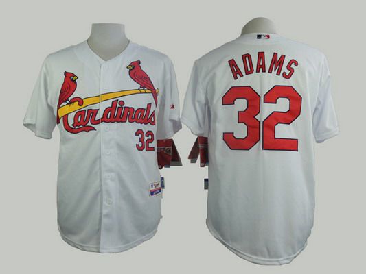 Men’s St. Louis Cardinals #32 Matt Adams White Jersey