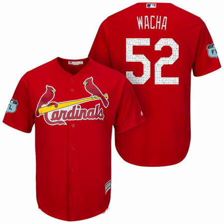 Men’s St. Louis Cardinals #52 Michael Wacha Red 2017 Spring Training Stitched MLB Majestic Cool Base Jersey
