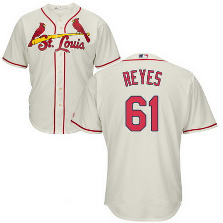 Men’s St. Louis Cardinals #61 Alex Reyes Cream Stitched MLB Majestic Cool Base Jersey