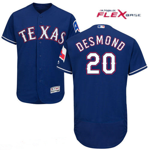 Men’s Texas Rangers #20 Ian Desmond Royal Blue 2016 Flex Base Majestic Stitched MLB Jersey