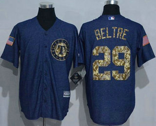 Men’s Texas Rangers #29 Adrian Beltre Denim Blue Salute to Service Stitched MLB Jersey
