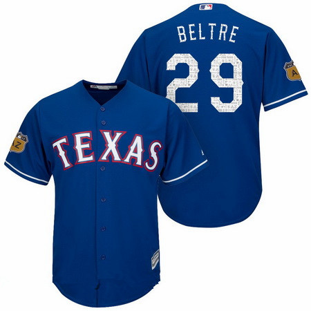 Men’s Texas Rangers #29 Adrian Beltre Royal Blue 2017 Spring Training Stitched MLB Majestic Cool Base Jersey