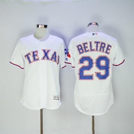 Men’s Texas Rangers #29 Adrian Beltre White Home Stitched MLB 2016 Majestic Flex Base Jersey