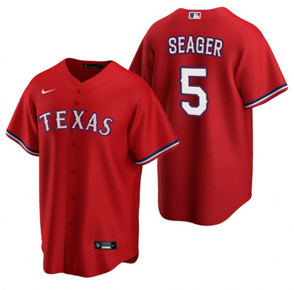 Men’s Texas Rangers #5 Corey Seager Red Cool Base Stitched Baseball Jersey