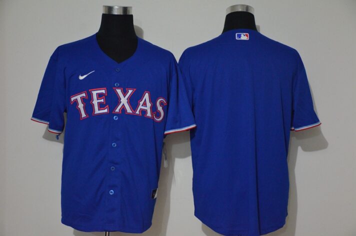 Men’s Texas Rangers Blank Blue Stitched MLB Cool Base Nike Jersey