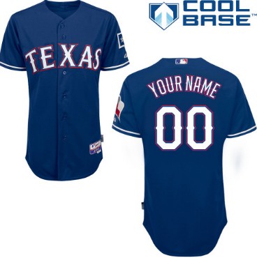 Men’s Texas Rangers Customized 2014 Blue Jersey