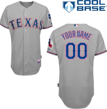 Men’s Texas Rangers Customized 2014 Gray Jersey