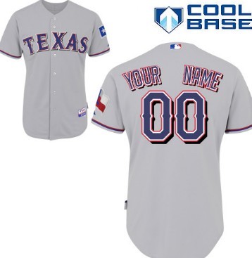 Men’s Texas Rangers Customized Gray Jersey
