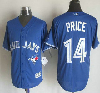 Men’s Toronto Blue Jays #14 David Price Alternate Blue 2015 MLB Cool Base Jersey