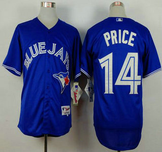 Men’s Toronto Blue Jays #14 David Price Alternate Blue MLB Majestic Jersey