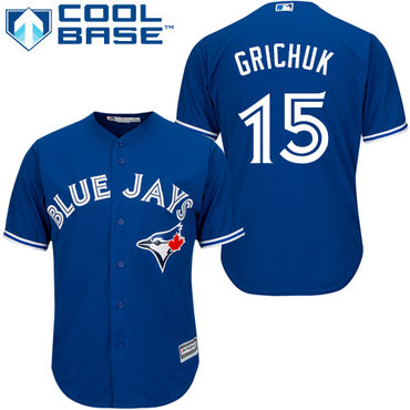 Men’s Toronto Blue Jays #15 Randal Grichuk Blue New Cool Base Stitched Baseball Jersey