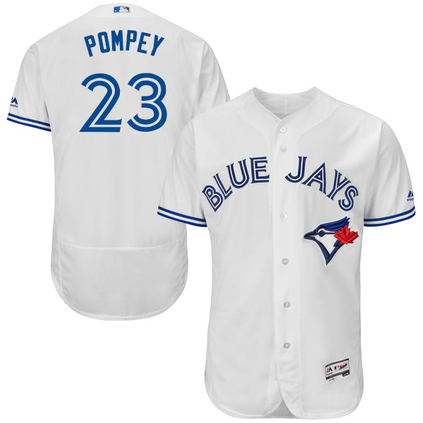 Men’s Toronto Blue Jays #23 Dalton Pompey White Home 2016 Flexbase Majestic Baseball Jersey