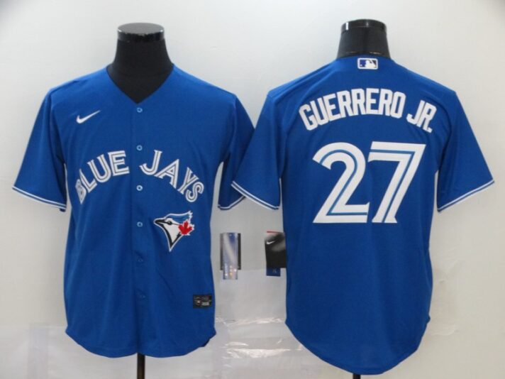 Men’s Toronto Blue Jays #27 Vladimir Guerrero Jr. Blue Stitched MLB Cool Base Nike Jersey