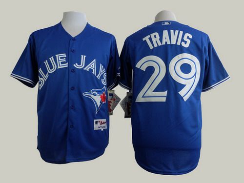 Men’s Toronto Blue Jays #29 Devon Travis Blue Jersey