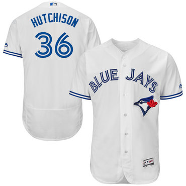 Men’s Toronto Blue Jays #36 Drew Hutchison White Home 2016 Flexbase Majestic Baseball Jersey